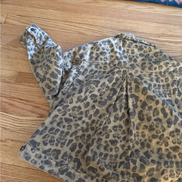 FREE PEOPLE We The Free Opal Swing Printed Denim Jacket - Leopard X-SMALL - Picture 12 of 13